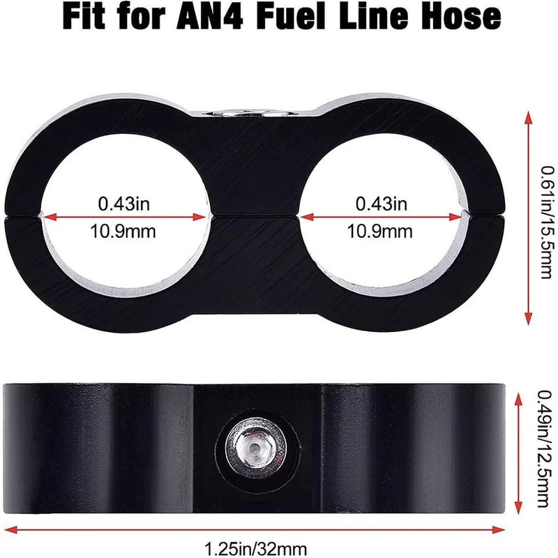 Aluminum Hose Separator Clamps For Fuel Oil Line 6