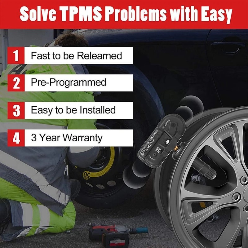 RAM TPMS Sensor Direct Fit Tire Pressure Monitoring Kit 2