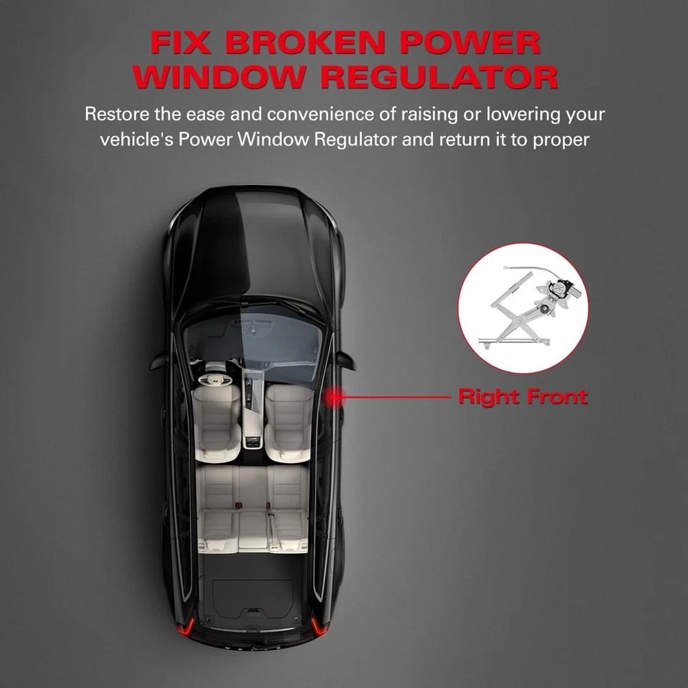 Front Passenger Side Power Window Regulator With Motor For Toyota Camry 4