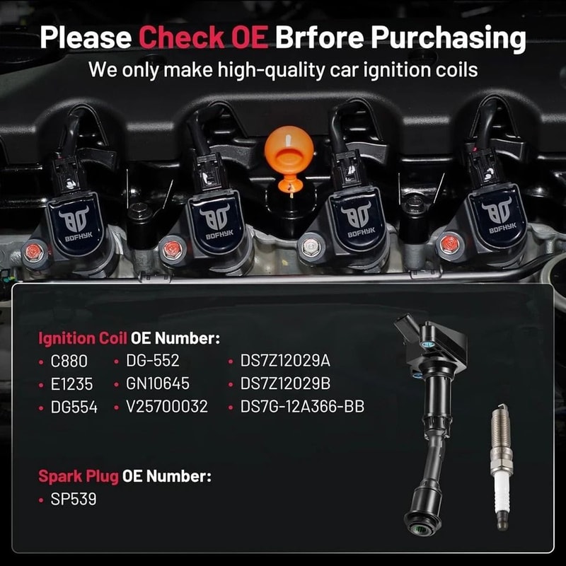 Ignition Coil Pack Spark Plugs For Ford Fusion Replacement Parts For Optimal Engine Perform 4