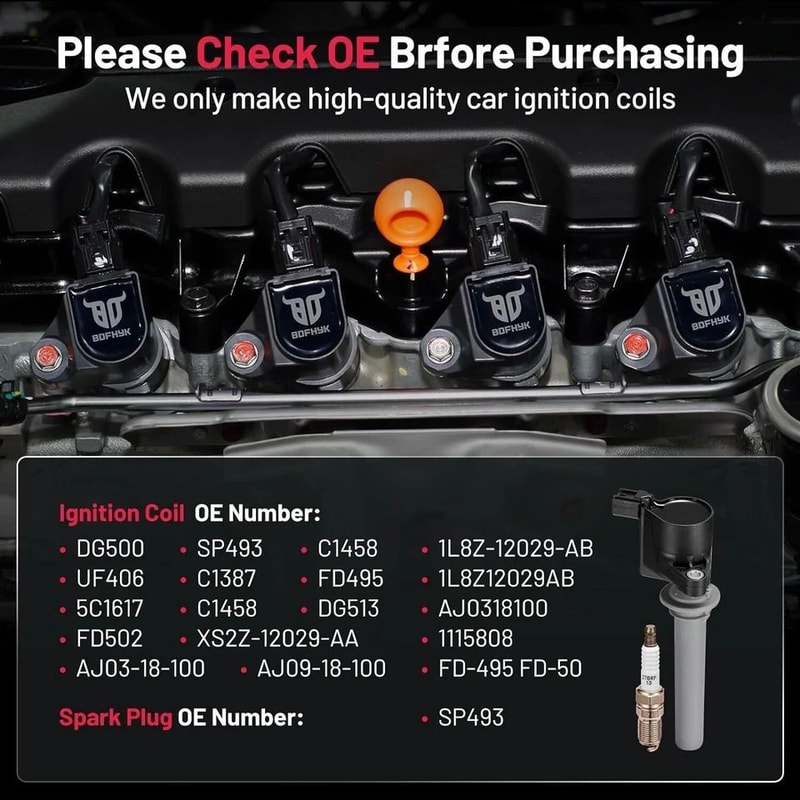 Premium Ignition Coils Spark Plugs Replacement Set For Ford Escape 2