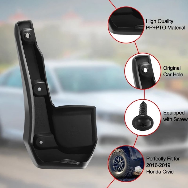 Honda Civic Mud Flaps Splash Guards Set For Sedan 4