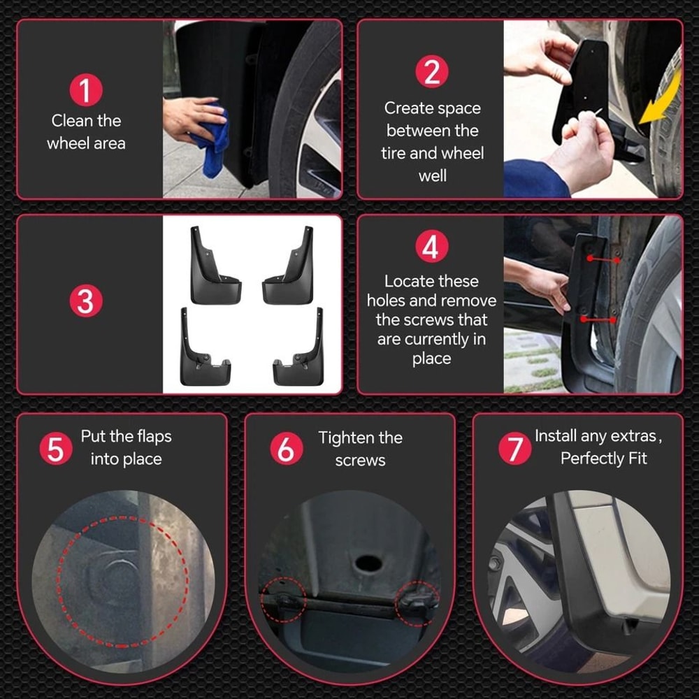 Toyota Runner Mud Flaps Front Rear Splash Guards 3