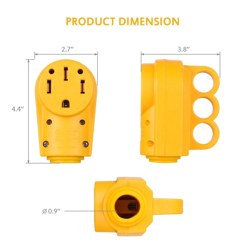 Amp RV Replacement Plug Set Male And Female Camper Cord End 2