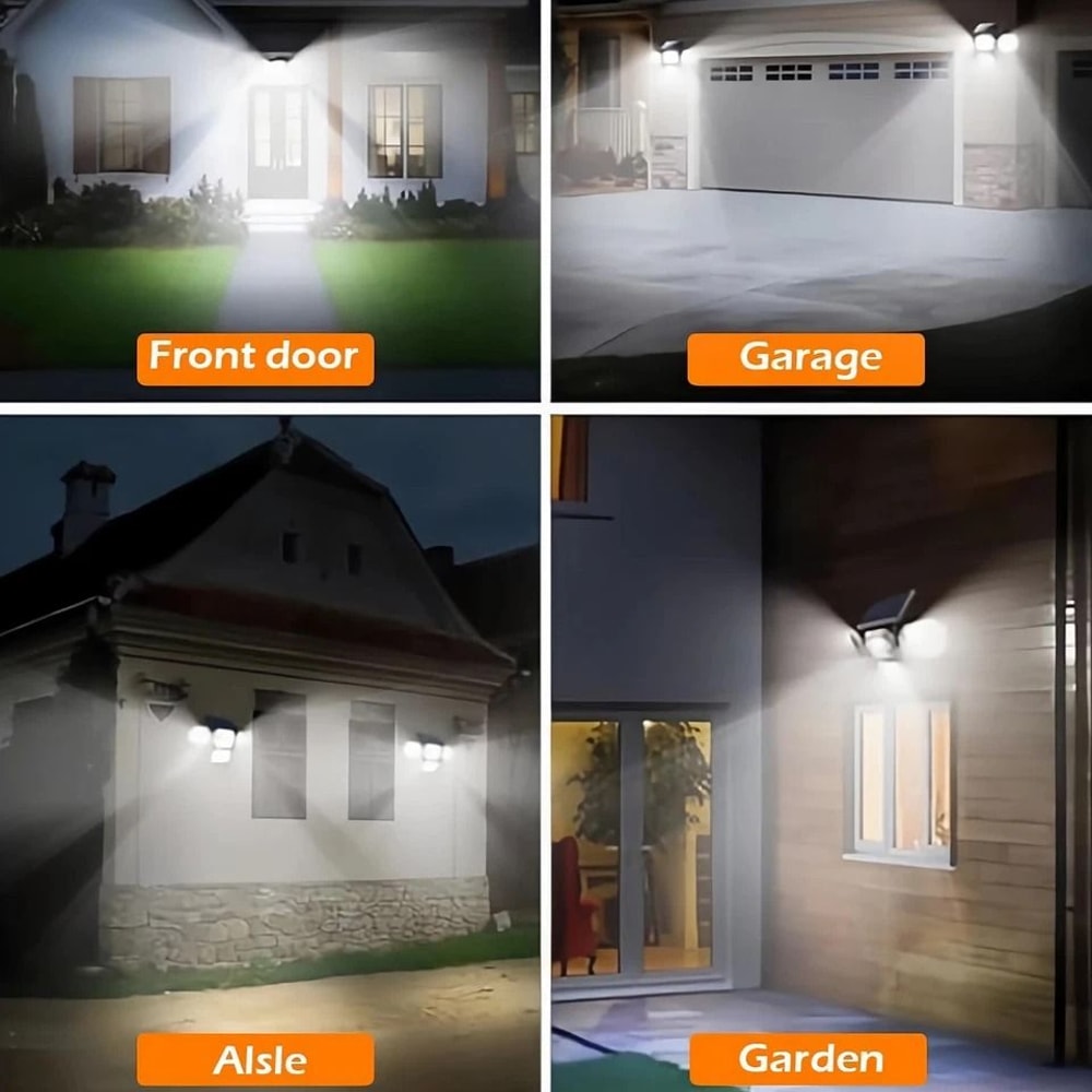 LED Solar Security Light With Motion Sensor Waterproof Wall Lamp 2