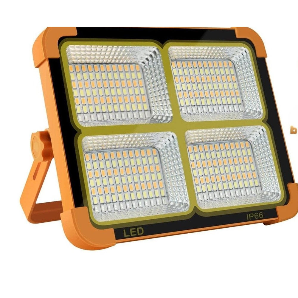 Solar Work Light 100W Rechargeable LED Camping Light 0