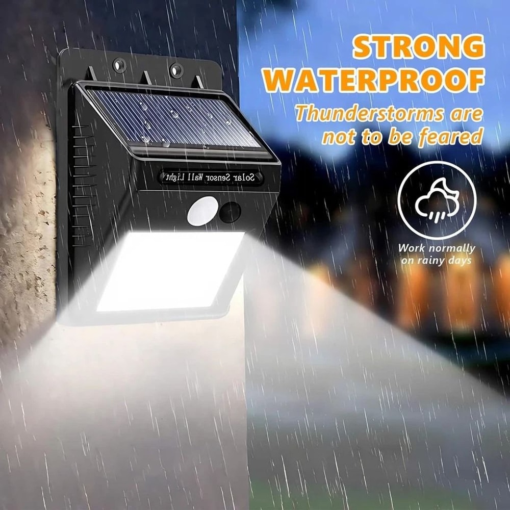 Solar Motion Sensor Lights Waterproof LED Outdoor Wall Lamps 5