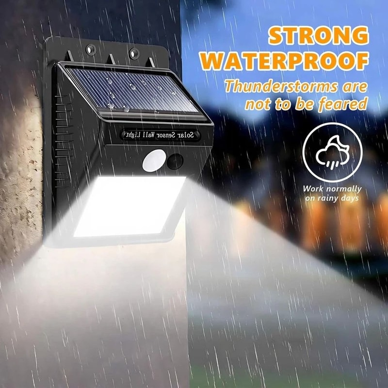 Solar Motion Sensor Lights Waterproof LED Outdoor Wall Lamps 5