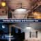 Solar Ceiling Pendant Light With Remote For Outdoor Garden Patio Lighting 6