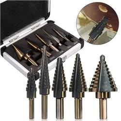 hss step drill bit set titanium cobalt cone cutters for metal