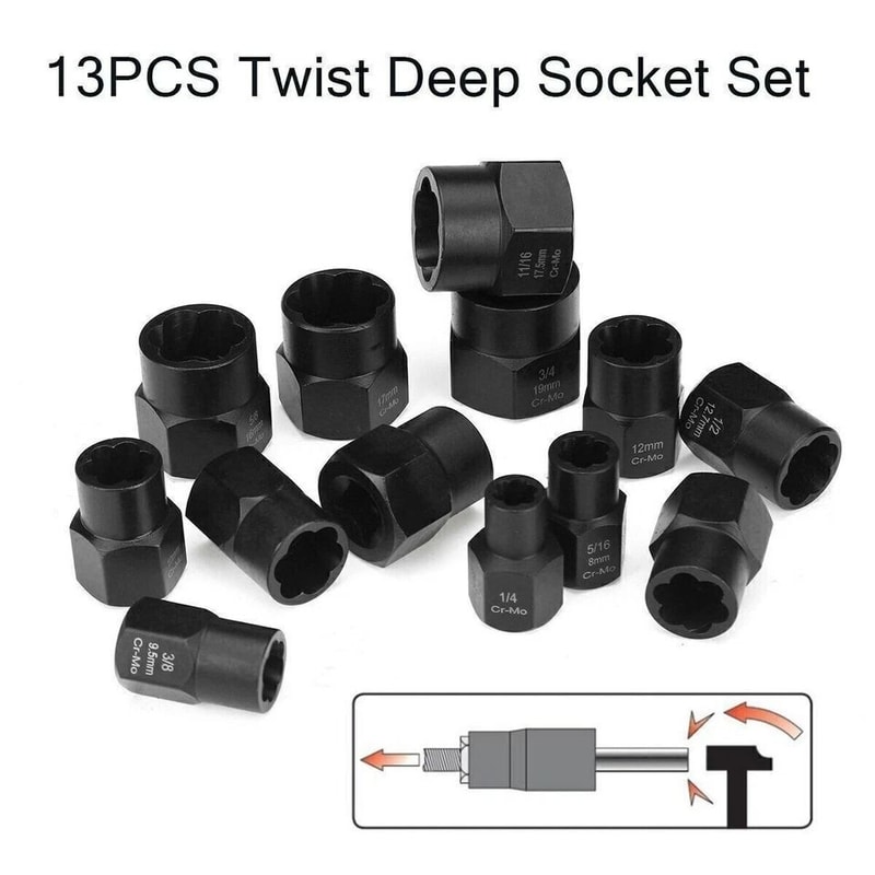 Impact Bolt Extractor Set For Stripped Nuts 3