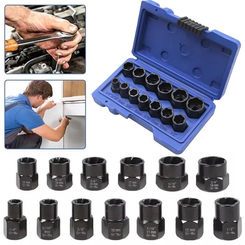 Impact Bolt Extractor Set For Stripped Nuts 7