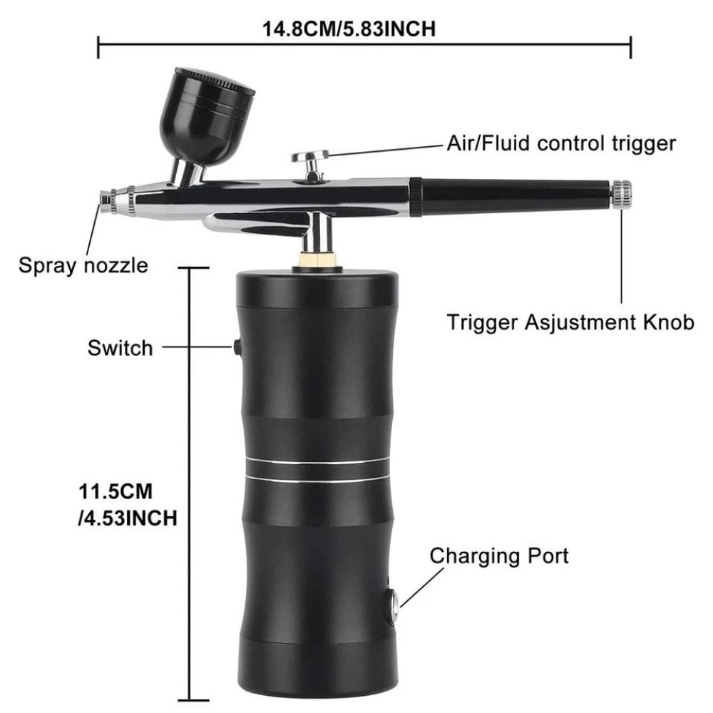 Portable Airbrush Compressor Kit For Nail Art Crafts Models And Cake Decorating 1