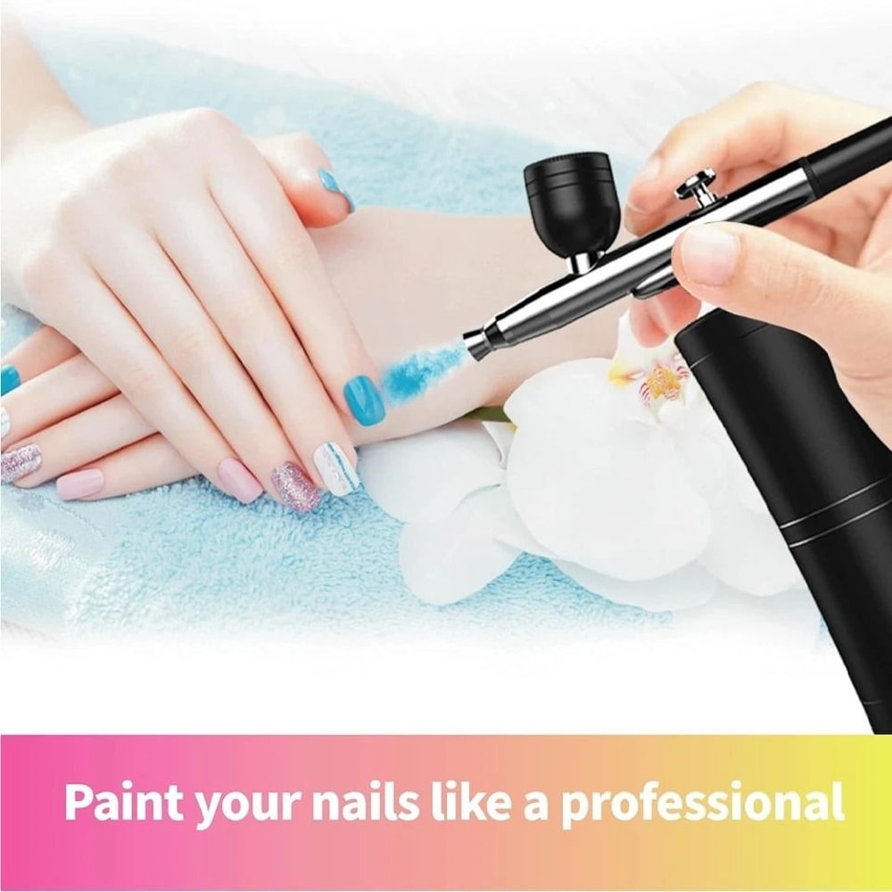 Portable Airbrush Compressor Kit For Nail Art Crafts Models And Cake Decorating 10