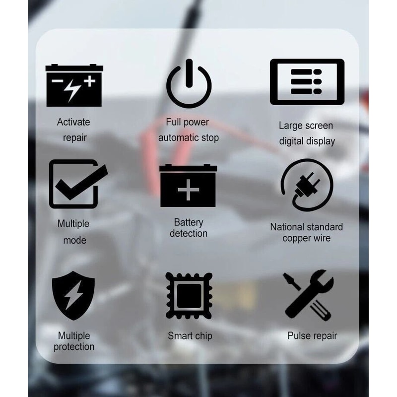 Smart Car Battery Charger Maintainer For Motorcycle AGM Batteries 12
