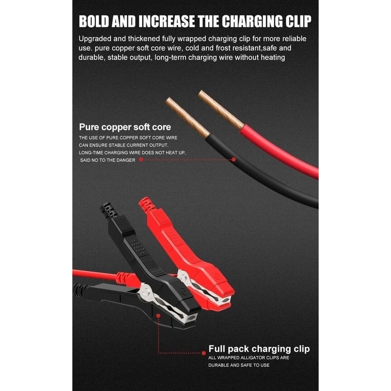 Smart Car Battery Charger Maintainer For Motorcycle AGM Batteries 6