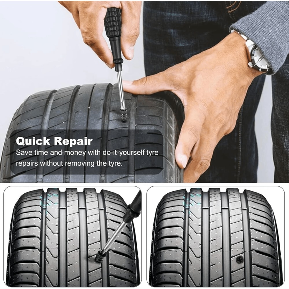 Tubeless Tire Repair Kit With Screw In Tire Plugs 1
