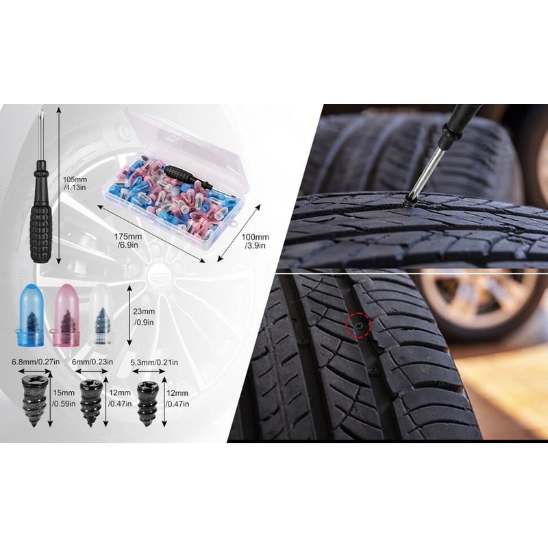 Tubeless Tire Repair Kit With Screw In Tire Plugs 3