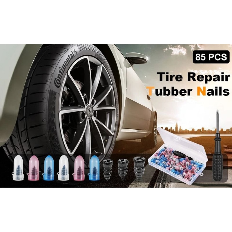 Tubeless Tire Repair Kit With Screw In Tire Plugs 4