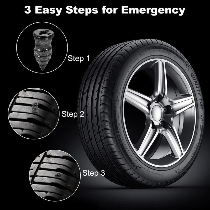 Tubeless Tire Repair Kit With Screw In Tire Plugs 5