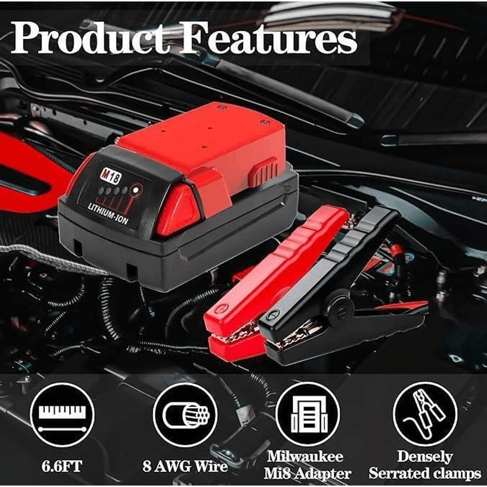 Battery Jumper Starter Kit AWG Auto Booster Cable 2