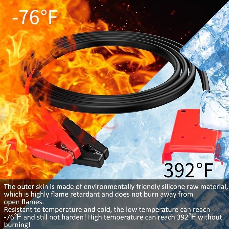 Battery Jumper Starter Kit AWG Auto Booster Cable 8