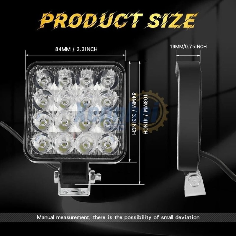LED Work Lights Flood Lights For Truck Tractor Off Road 6