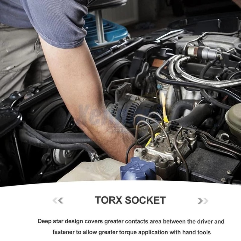 Torx Socket Set With E Sockets Star Bits And Storage Case 9
