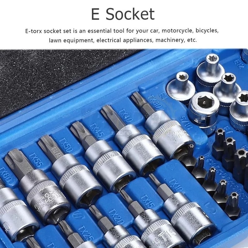 Torx Socket Set With E Sockets Star Bits And Storage Case 6