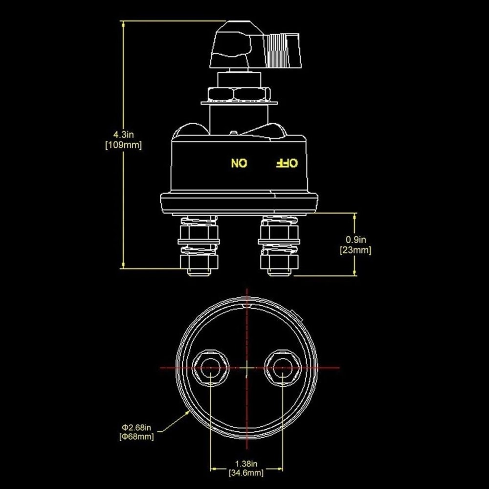 Master Battery Disconnect Switch For Car Marine ATV Power Cut Off 3