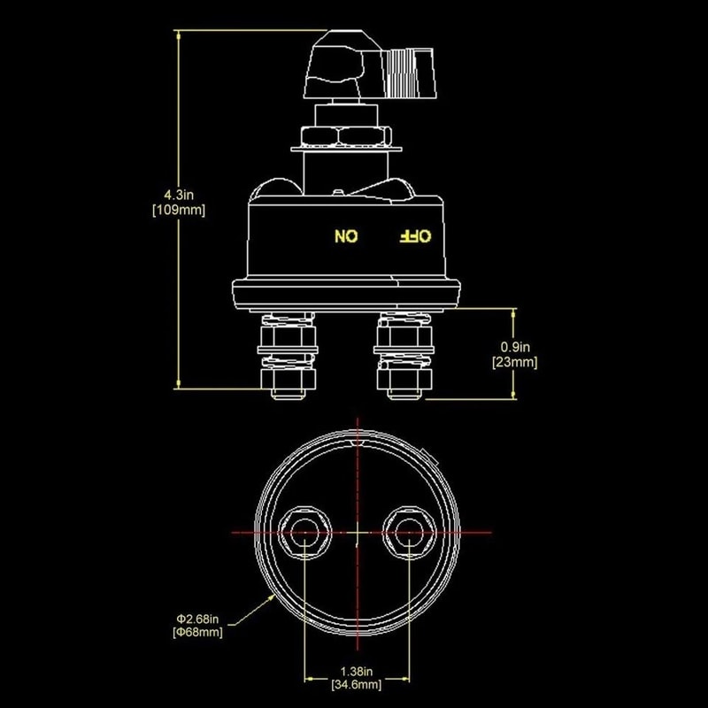 Master Battery Disconnect Switch For Car Marine ATV Power Cut Off 3