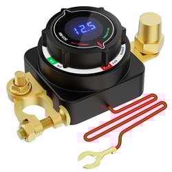 battery cut off switch with voltmeter for car boat rv atv