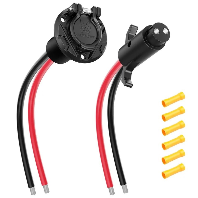 Heavy Duty AWG Trolling Motor Plug And Socket For Marine Power 1