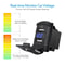 Dual USB Car Charger With Voltmeter Fast Charge Rocker Switch Panel For Truck Van 4