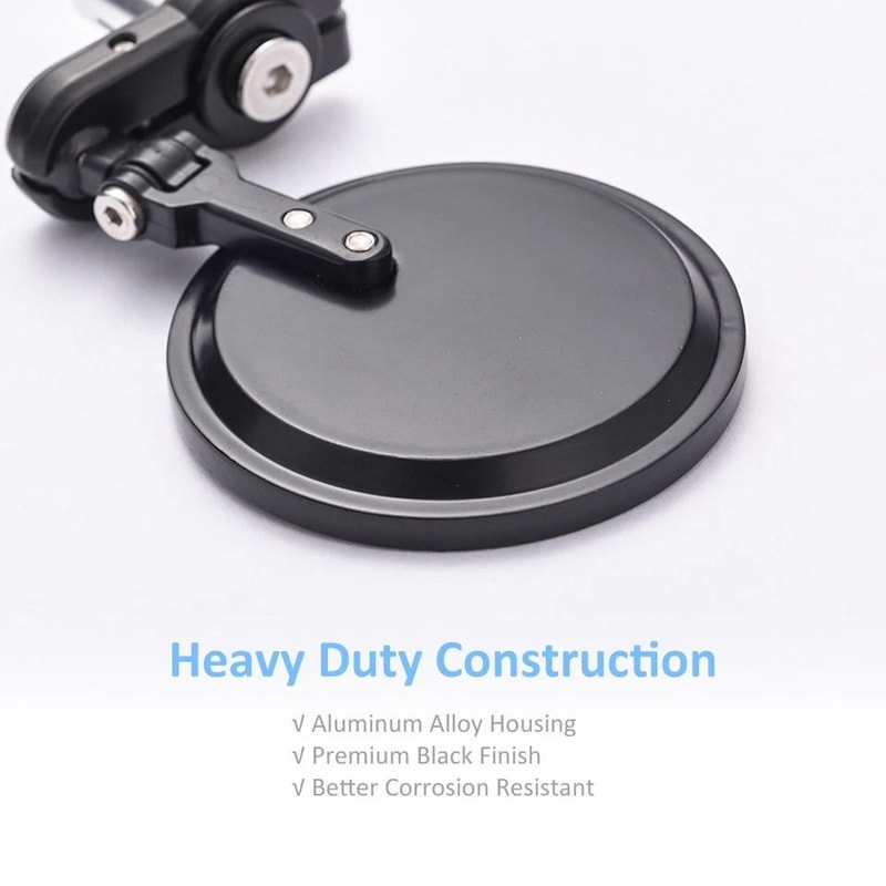 Motorcycle Bar End Mirrors 3 Inch Round Foldable Rear View Pair 4