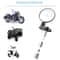 Motorcycle Bar End Mirrors 3 Inch Round Foldable Rear View Pair 5