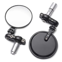 motorcycle bar end mirrors round foldable rear view pair
