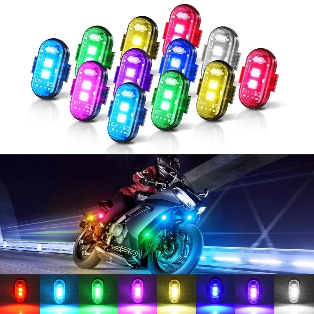 Rechargeable Wireless LED Strobe Lights For Cars Drones Bikes 4