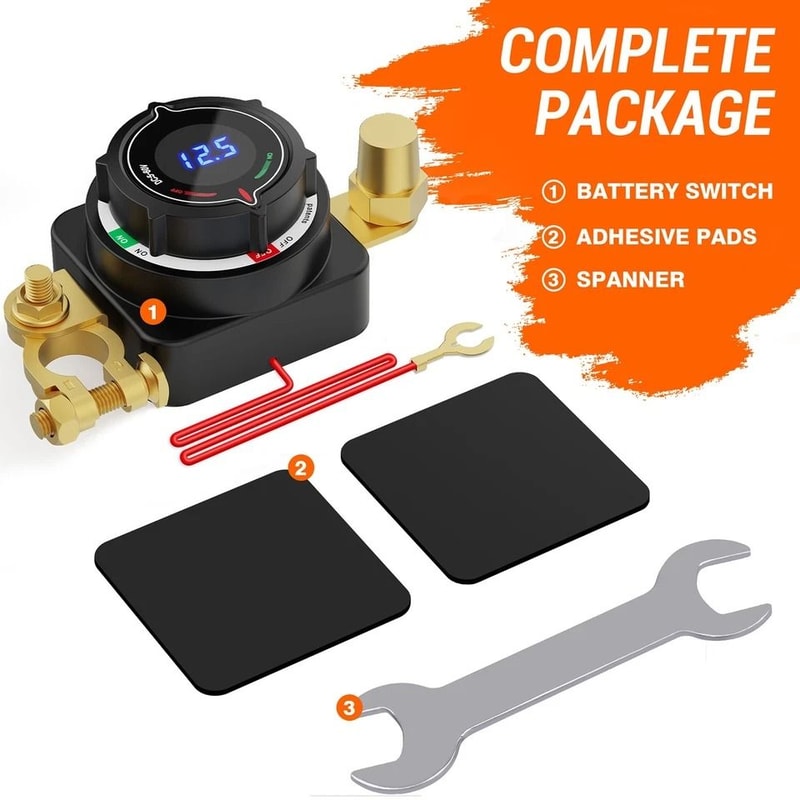 Battery Disconnect Switch With Voltmeter For RV Boat Car 6