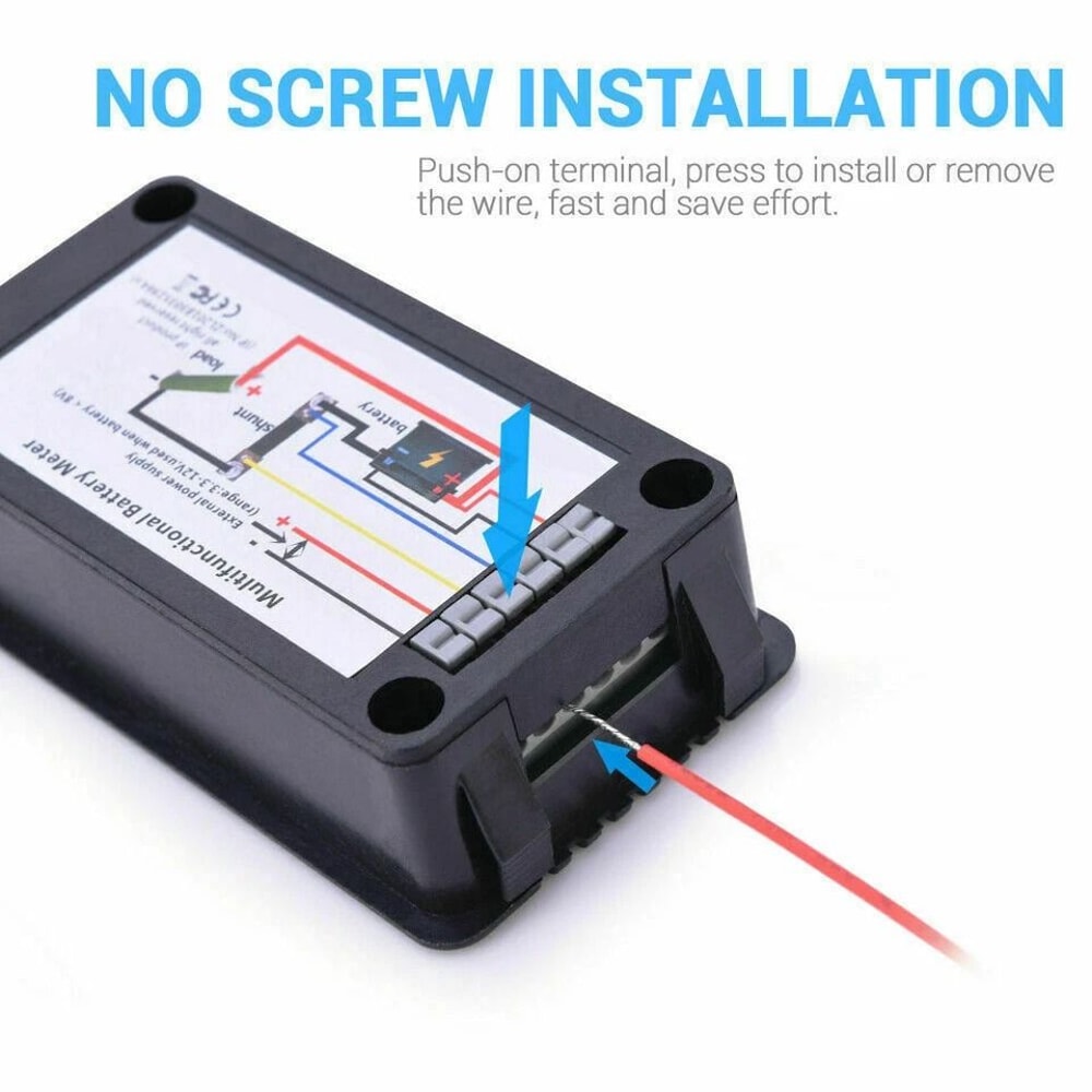 Battery Monitor LCD Voltage Current Meter With Shunt 3