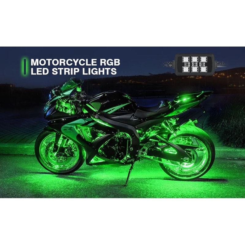 Pod RGB Motorcycle LED Underglow Light Kit With Wireless Remote 7