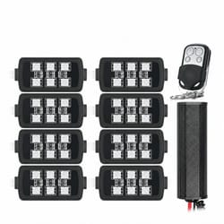 pod rgb motorcycle led underglow light kit with wireless remote