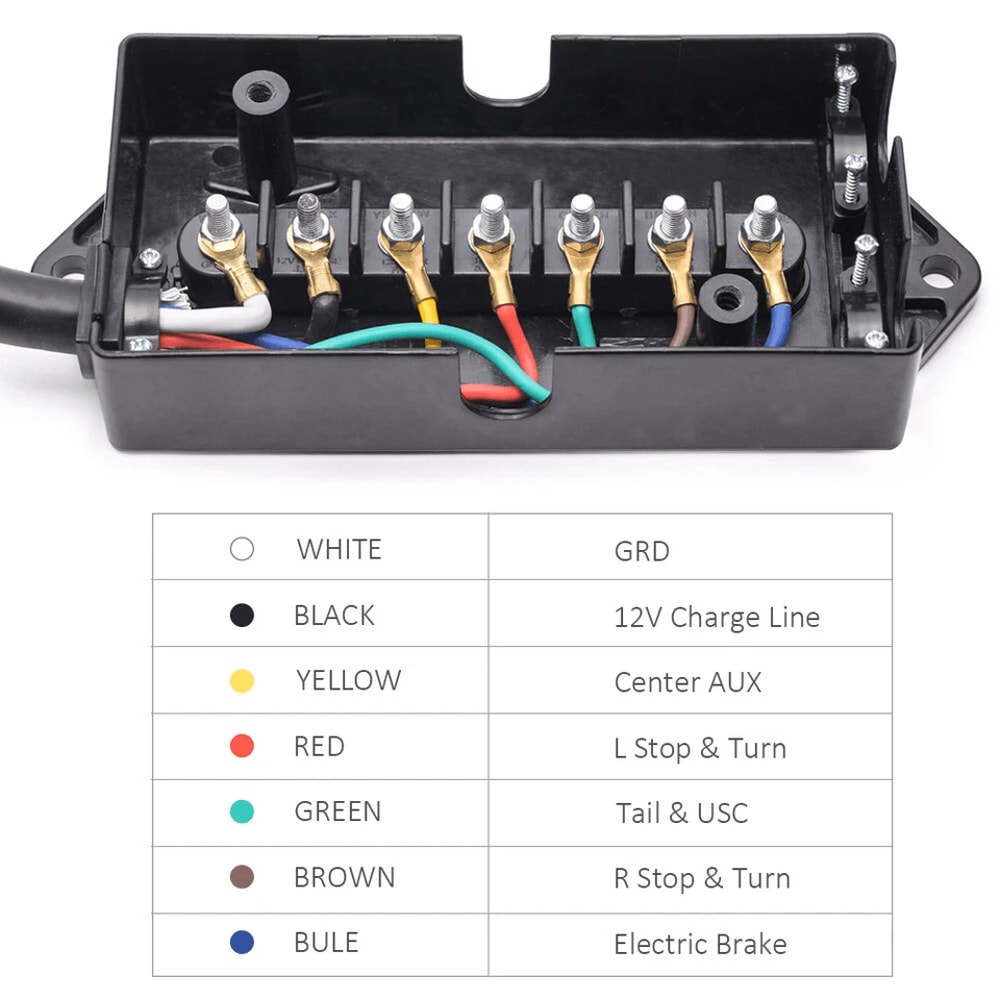 Waterproof Way Trailer Junction Box For RV Truck SUV ATV Wiring 6