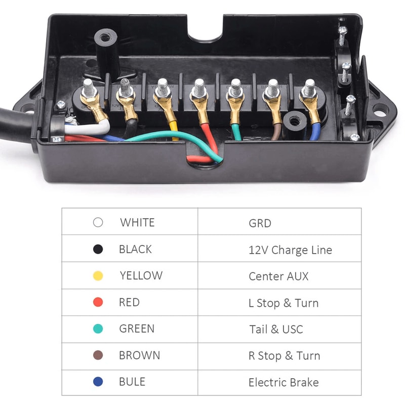 Waterproof Way Trailer Junction Box For RV Truck SUV ATV Wiring 6