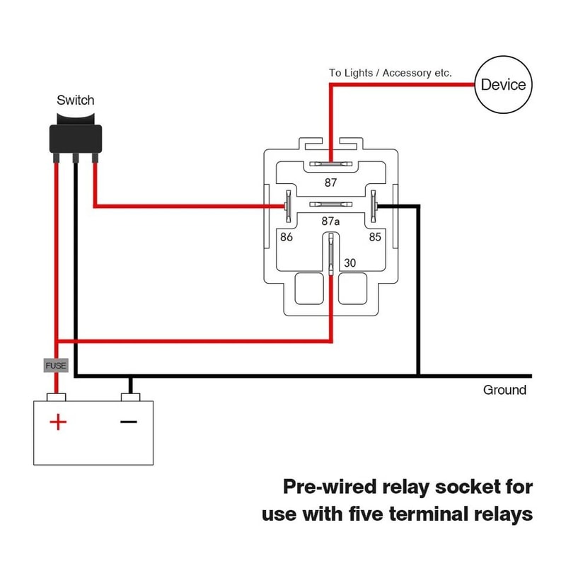 Relay Harness Kit With Pin Fused Switches 5