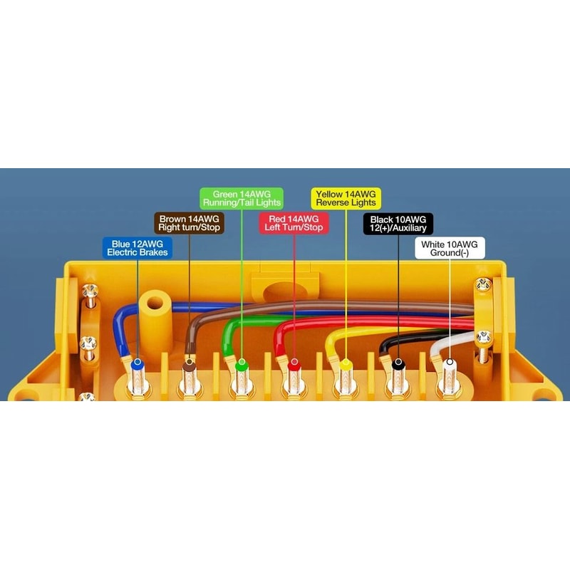 Way Trailer Cord Kit With Junction Box And Breakaway Switch 4