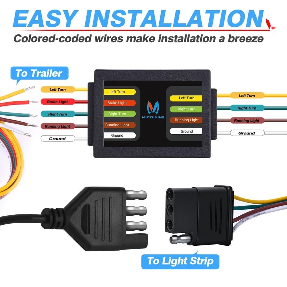 Wire Trailer Tail Light Converter With Pin Wiring Harness 2