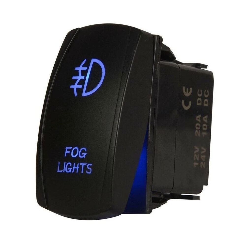 FOG Lights Laser Rocker Switch OnOff Button Blue Led SPST 0