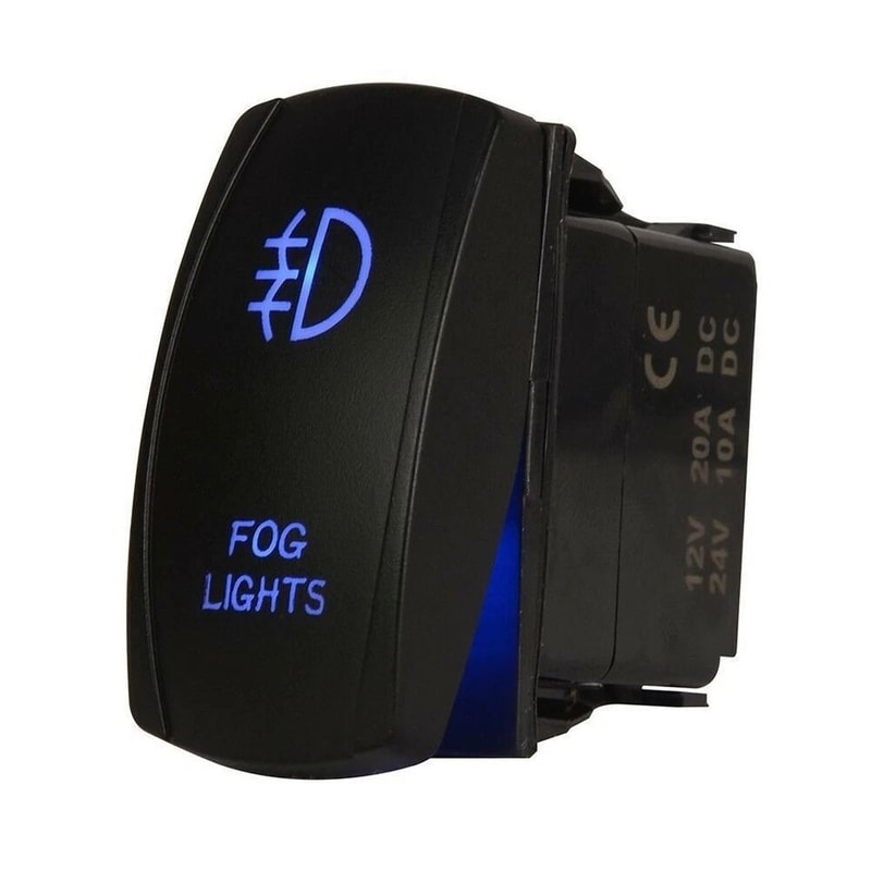 FOG Lights Laser Rocker Switch OnOff Button Blue Led SPST 0