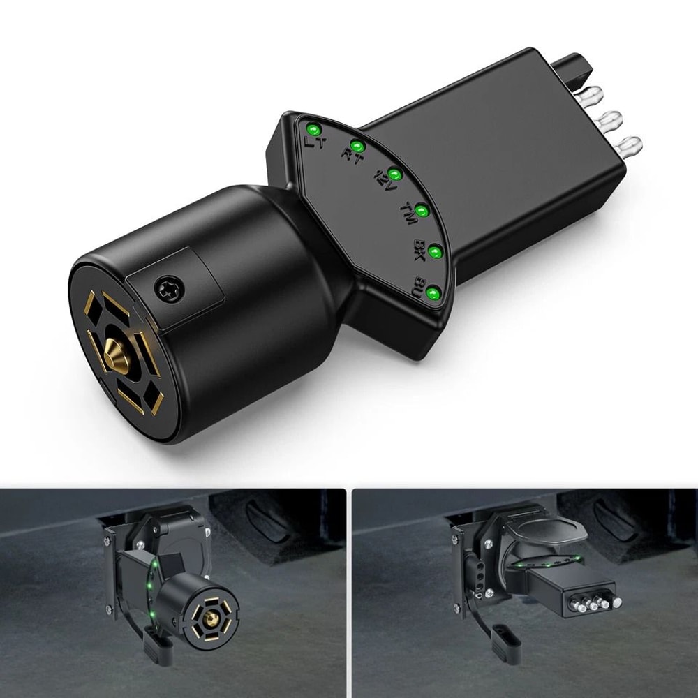 Way Trailer Light Tester For RV Truck Towing 5